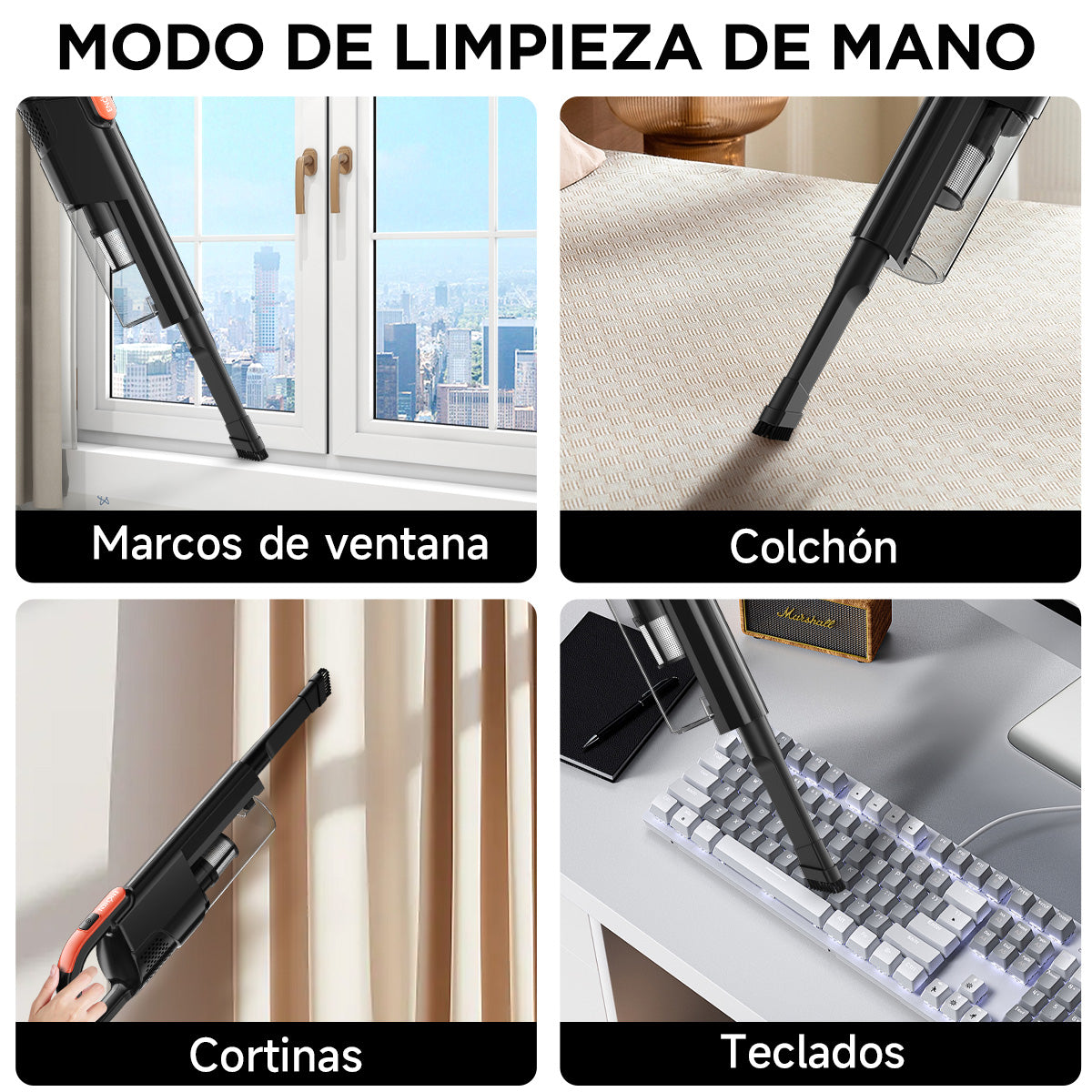 Enchen Aspirador De Mano, Limpieza Flexible, Diseño 2 En 1, Limpieza Profunda, Práctico Y Conveniente, 18 Kpa, 650 W, 1.2 Litros