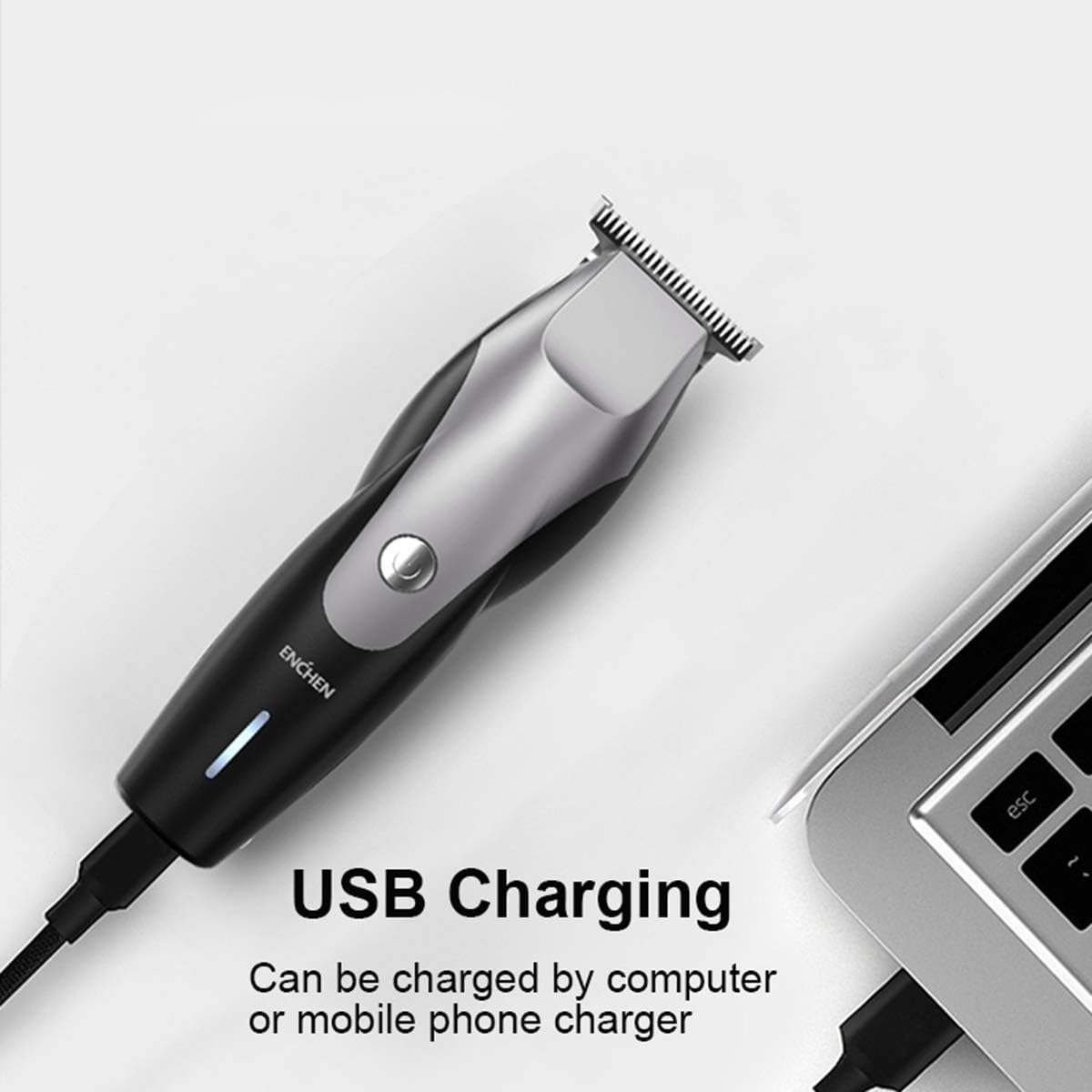 Máquina Cortadora De Cabello Para Hombre Enchen Hummingbird Cortadora De Pelo Y Barba Profesional Cortapelo Sin Cable Para Adultos Negro