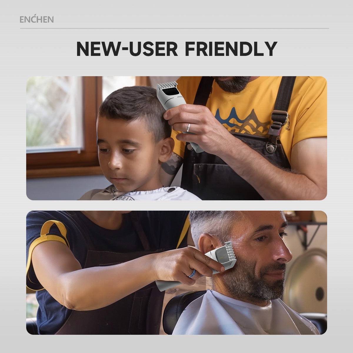 Máquina para cortar cabello profesional Enchen Boost 2 inalámbrica y recargable cortadora de cabello precisa para hombre