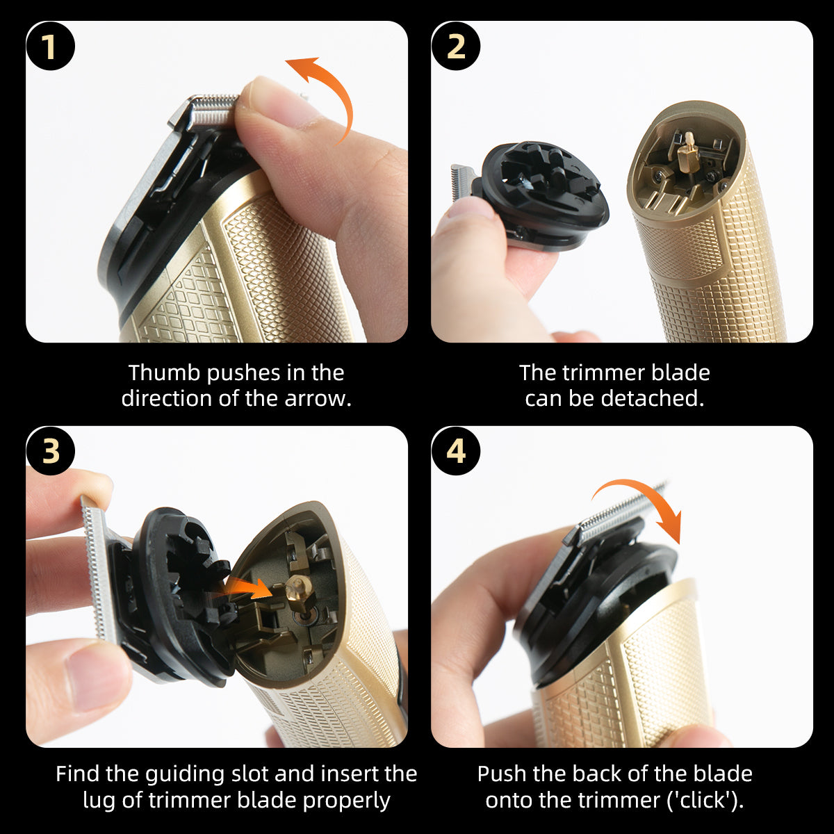 Maquina Cortar Cabello Profesional Trimmer Kit 8 Piezas Recargable Usb 8000 Rpm 1.5 Horas Uso Para Hombre Cabello y Barba ENCHEN Beardo3