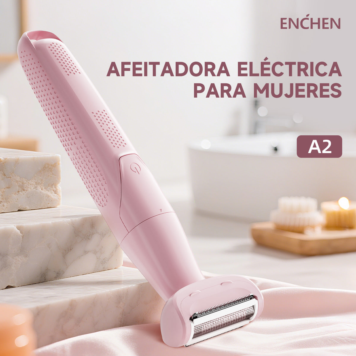 Depiladora Eléctrica 3 en 1 Rasuradora Recargable Portátil, Húmeda O Seca, Para Mujeres Íntima Axilas Facial Bikini y Todo el Cuerpo Enchen