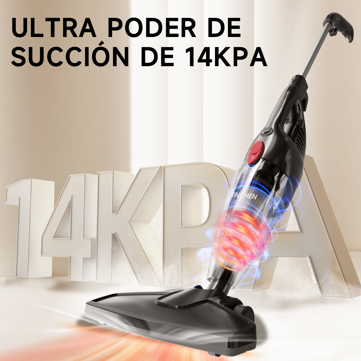 Enchen Multifuncional Aspiradora De Mano 2 En 1, Seca y Húmeda, Con Potencia De 650w, Presión De Succión De 14kpa y Capacidad De 1,2l Para El Hogar Y La Oficina