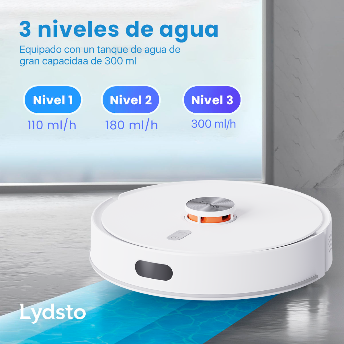 Lydsto R1 EDGE aspiradora y trapeadora robot inteligente con autocarga