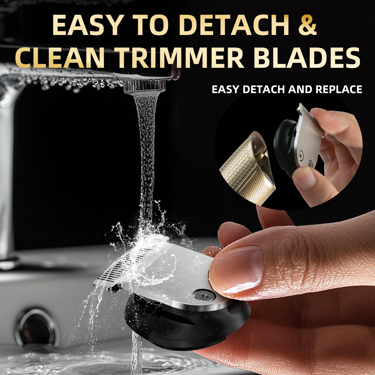 Maquina Cortar Cabello Profesional Trimmer Kit 8 Piezas Recargable Usb 8000 Rpm 1.5 Horas Uso Para Hombre Cabello y Barba ENCHEN Beardo3