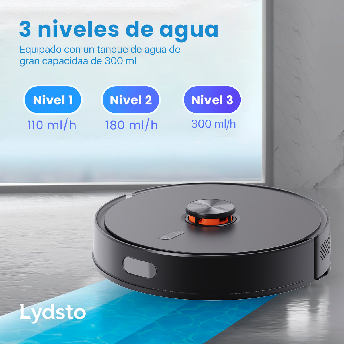 Lydsto R1 EDGE aspiradora y trapeadora robot inteligente con autocarga