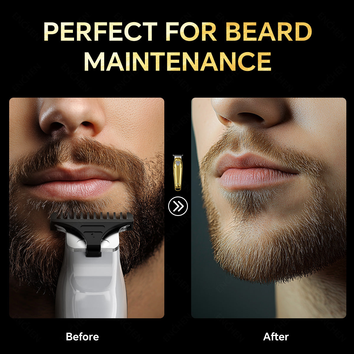 Maquina Para Cortar Cabello Maquinas De Cortar Pelo Inalámbrica Maquinas De Cortar Pelo Material Metálico Uso Doméstico Recargable Dorado Enchen