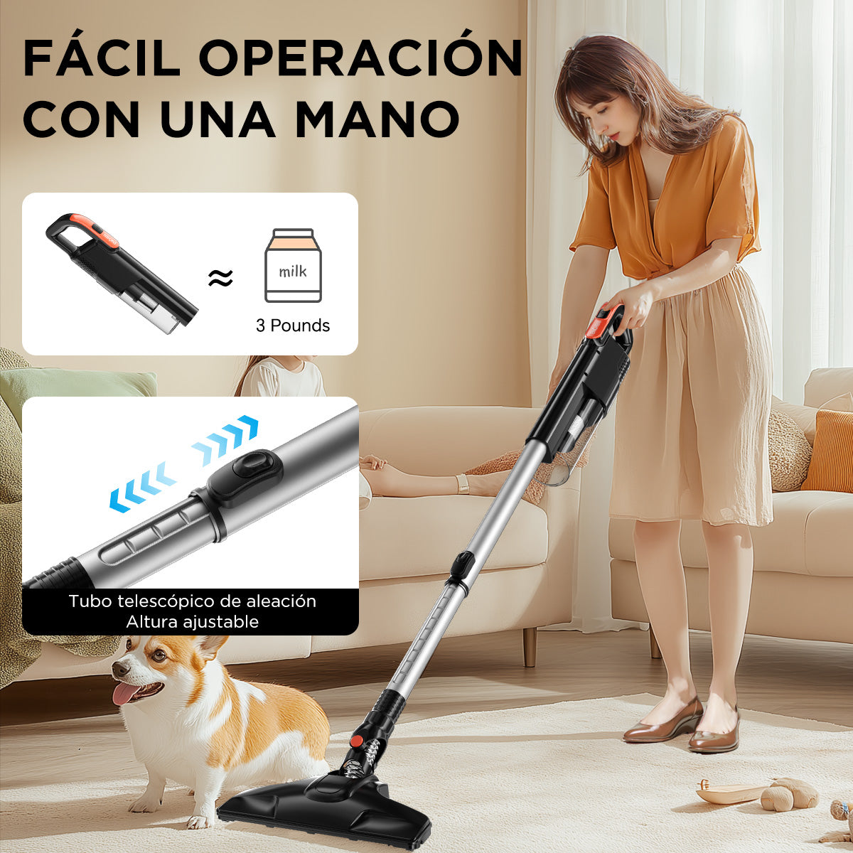 Enchen Aspirador De Mano, Limpieza Flexible, Diseño 2 En 1, Limpieza Profunda, Práctico Y Conveniente, 18 Kpa, 650 W, 1.2 Litros