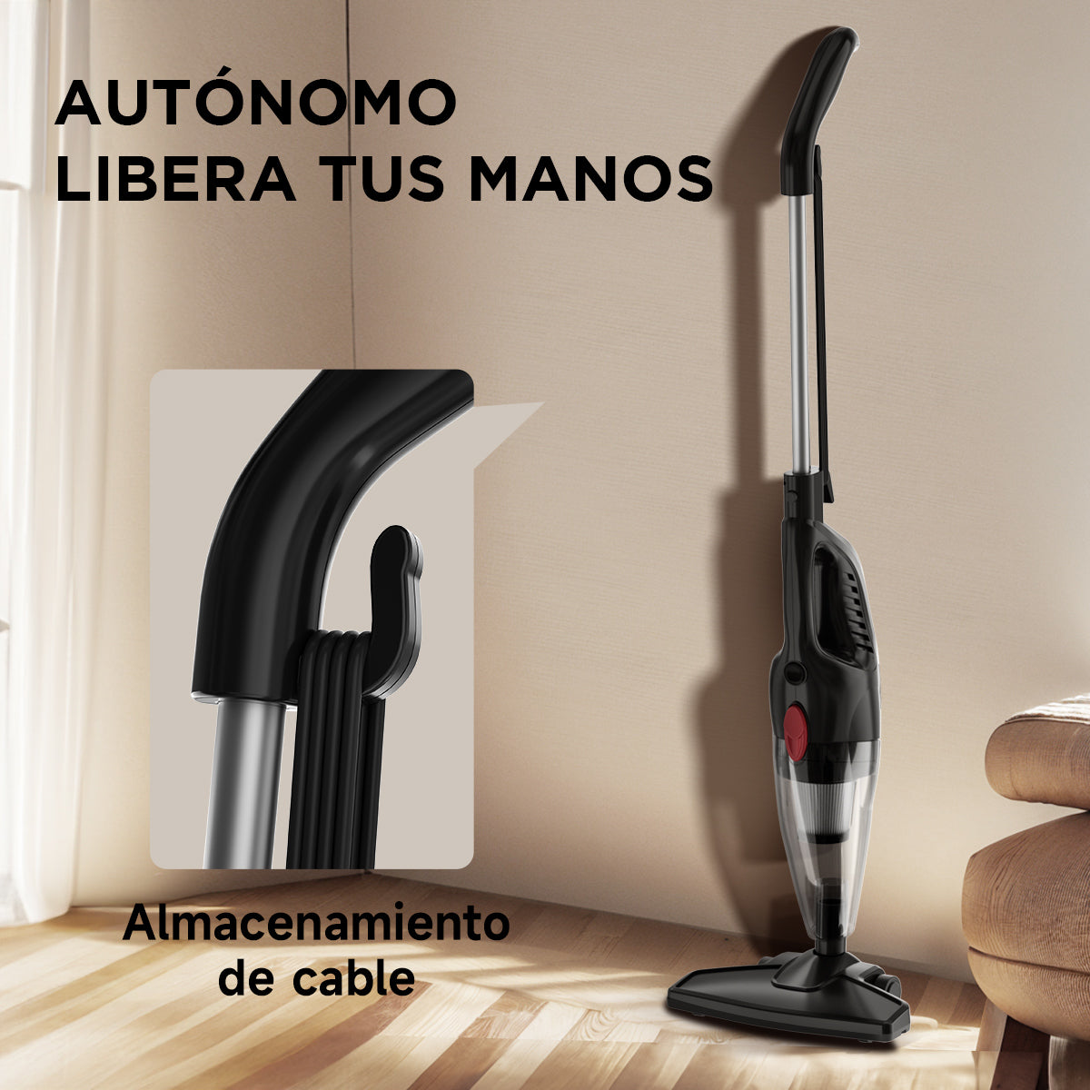 Enchen Multifuncional Aspiradora De Mano 2 En 1, Seca y Húmeda, Con Potencia De 650w, Presión De Succión De 14kpa y Capacidad De 1,2l Para El Hogar Y La Oficina