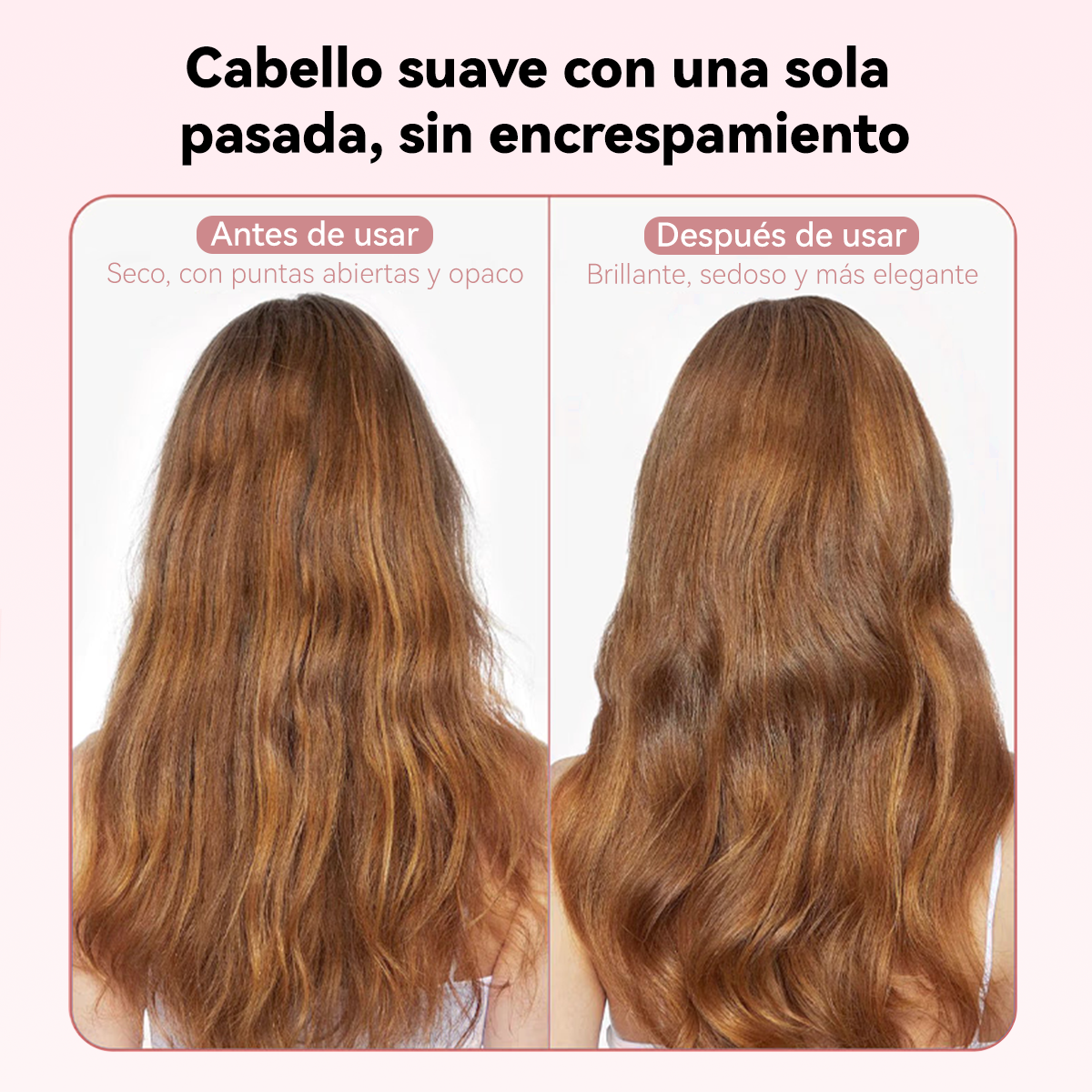 Cepillo Alisador Eléctrico Cabello Plancha Caliente Pelo Blanca Bomidi