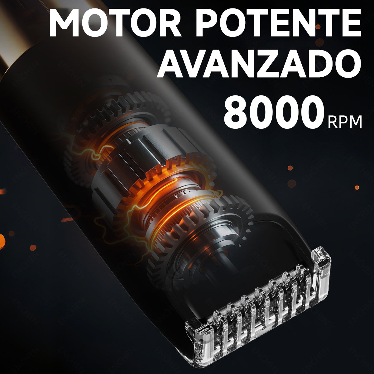 Depiladora Eléctrica 2 En 1, Afeitadora Portátil De 8000 Rpm, Carga Rápida, Para hombres y mujeres, Uso corporal completo Negro Enchen