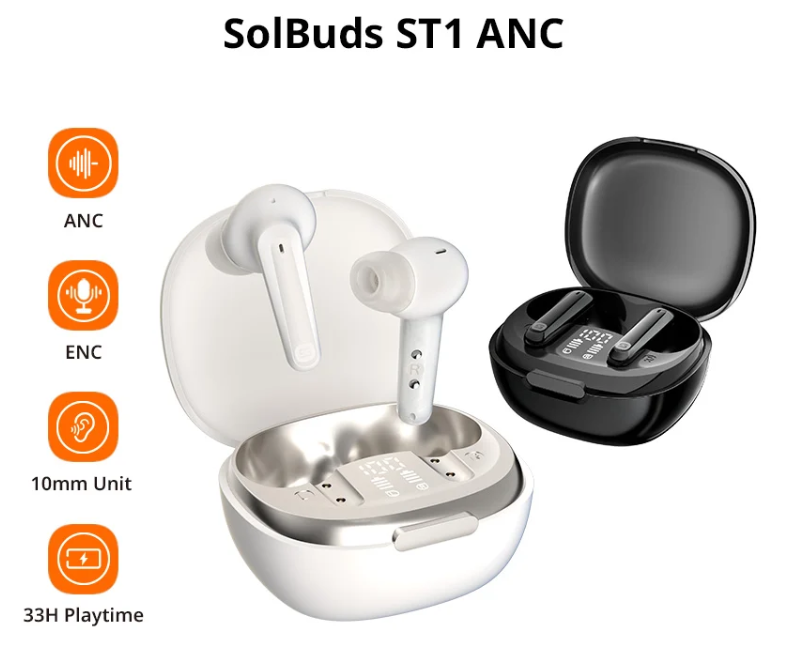 Auriculares inalámbricos Solbuds ST1 con cancelación activa de ruido (ANC)