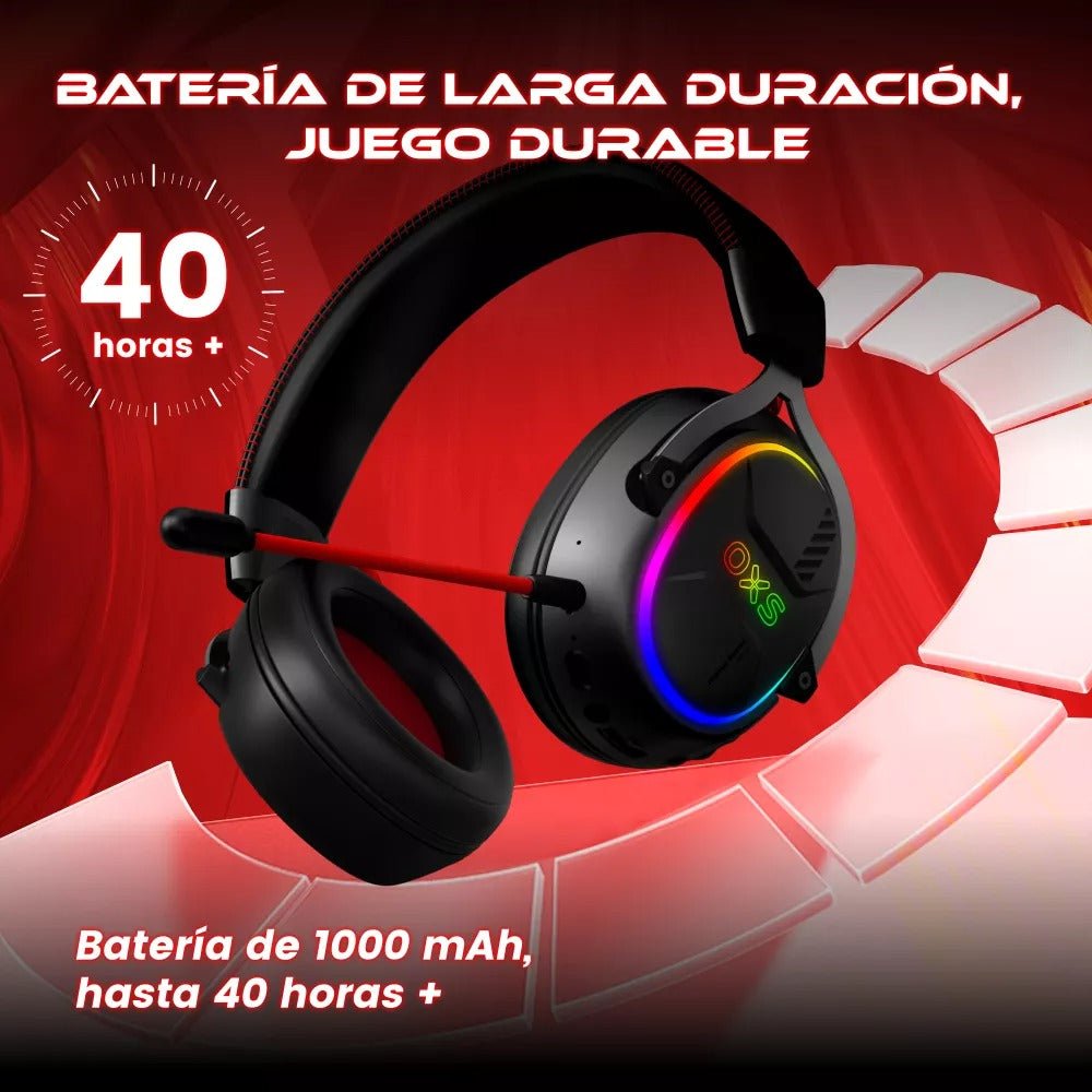 Audífonos Gamer Con Micrófono Bluetooth5.3 OXS G2 Negro - Orro Home Mexico