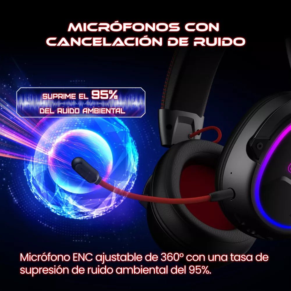 Audífonos Gamer Con Micrófono Bluetooth5.3 OXS G2 Negro - Orro Home Mexico