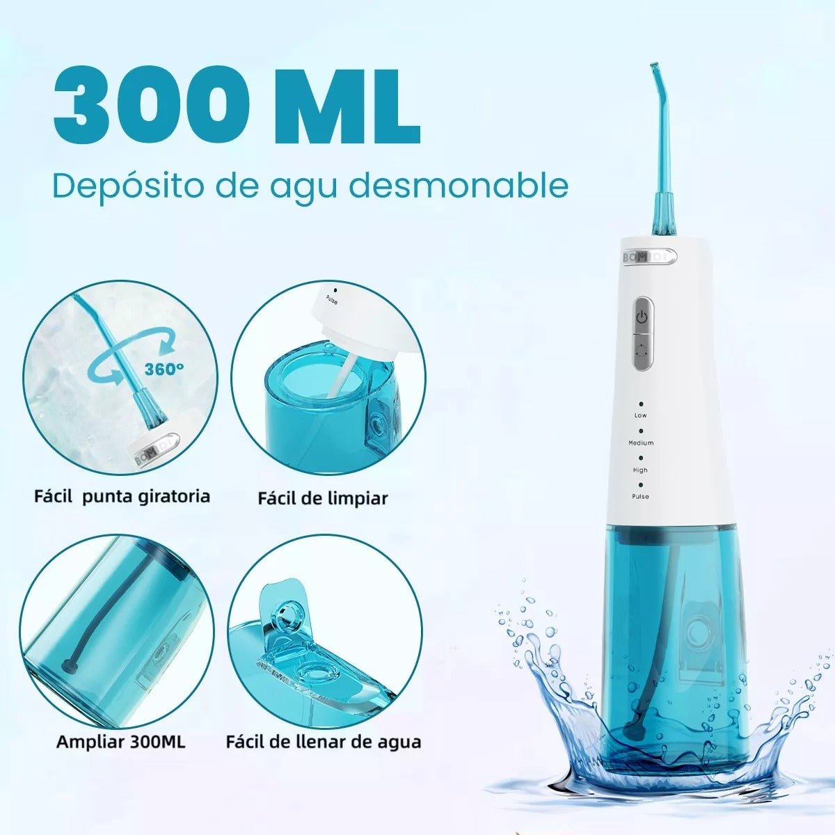 Bomidi Irrigador Oral Portátil Recargable - Orro Home Mexico
