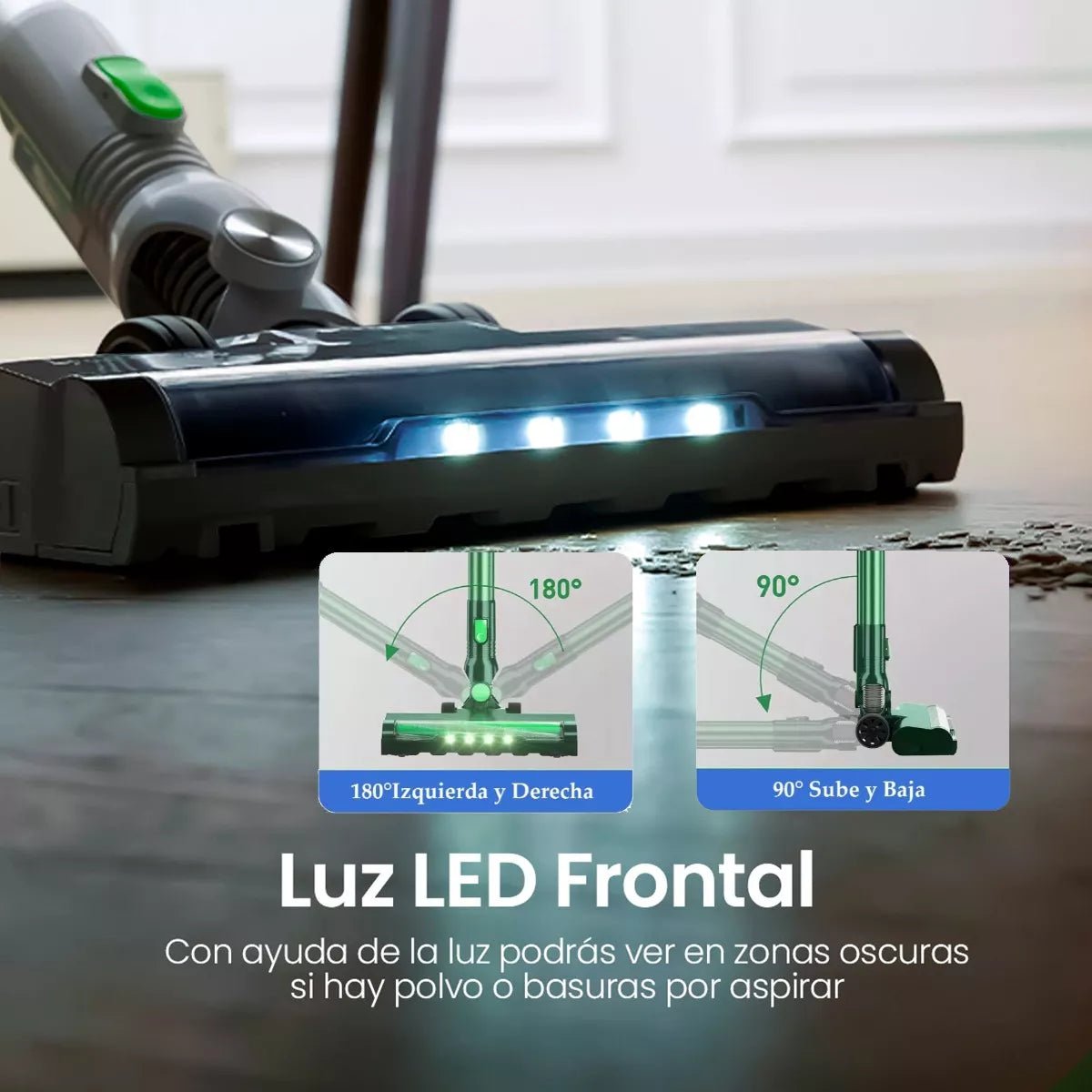 Lydsto Aspiradora De Mano Portátil Inalámbrica V9 Para Hogar verde - Orro Home Mexico