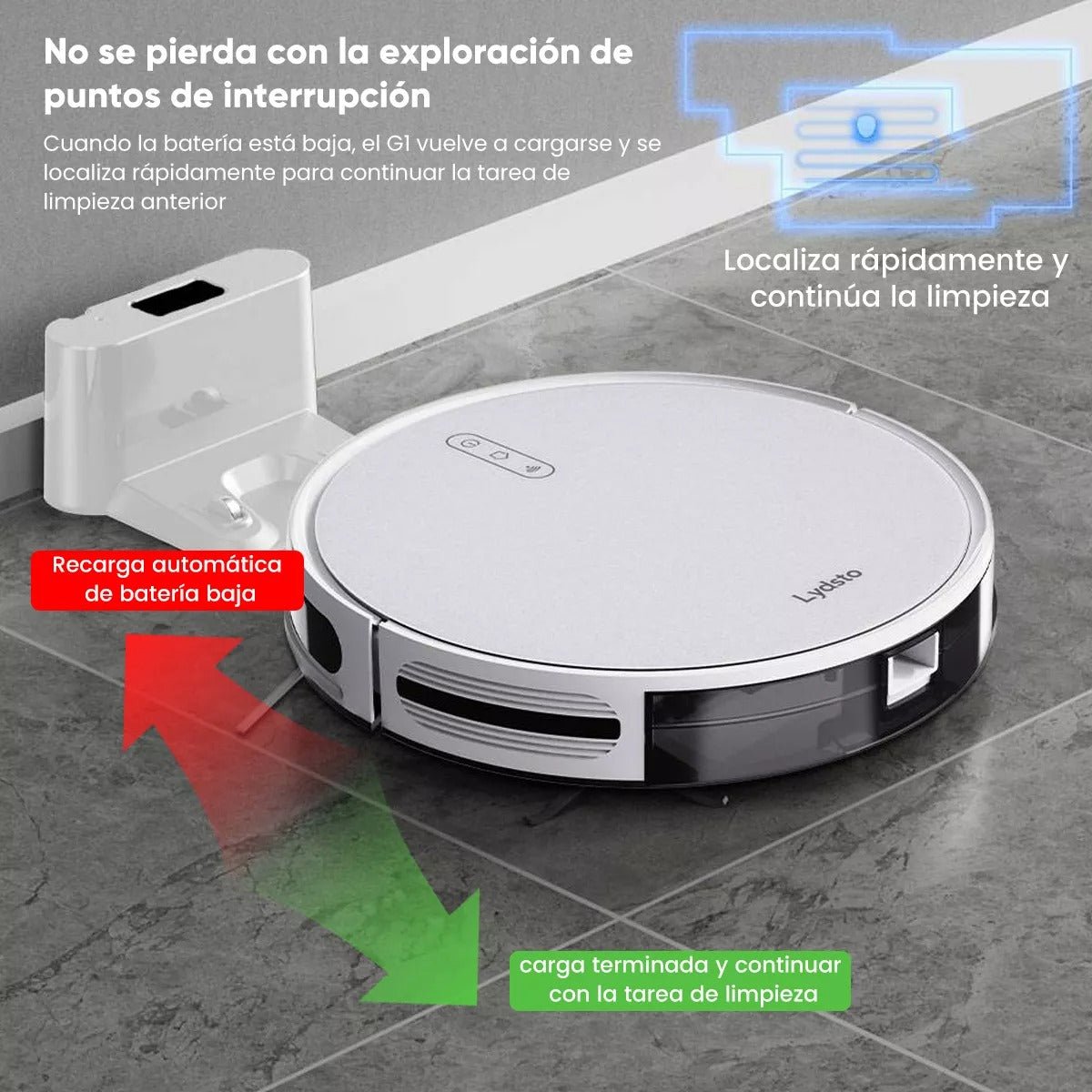 Lydsto G1 aspiradora trapeadora robot potencia 3300 pa blanco - Orro Home Mexico