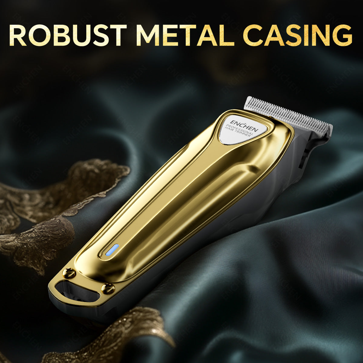 Maquina Para Cortar Cabello Maquinas De Cortar Pelo Inalámbrica Maquinas De Cortar Pelo Material Metálico Uso Doméstico Recargable Dorado Enchen