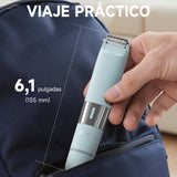 Depiladora Eléctrica 2 En 1, Afeitadora Portátil De 8000 Rpm, Carga Rápida, Para Hombres Y Mujeres, Uso Corporal Completo Azul claro Enchen