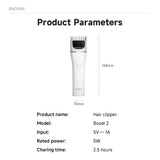 Máquina para cortar cabello profesional Enchen Boost 2 inalámbrica y recargable cortadora de cabello precisa para hombre