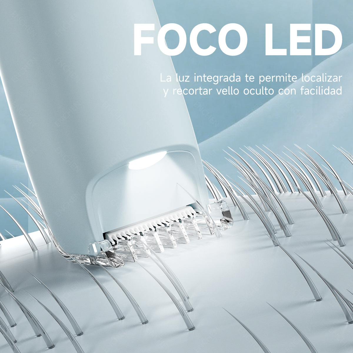 Depiladora Eléctrica 2 En 1, Afeitadora Portátil De 8000 Rpm, Carga Rápida, Para Hombres Y Mujeres, Uso Corporal Completo Azul claro Enchen