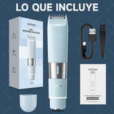 Depiladora Eléctrica 2 En 1, Afeitadora Portátil De 8000 Rpm, Carga Rápida, Para Hombres Y Mujeres, Uso Corporal Completo Azul claro Enchen