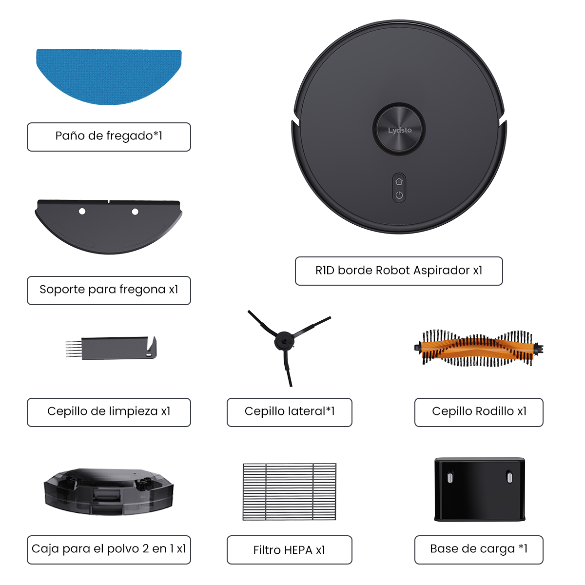 Aspirador y Trapeadora Robot Inteligente Xiaomi Lydsto R1D Edge color Blanco