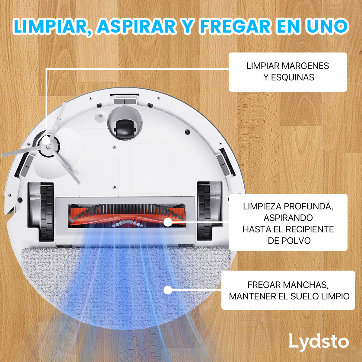 Lydsto R1 EDGE aspiradora y trapeadora robot inteligente con autocarga
