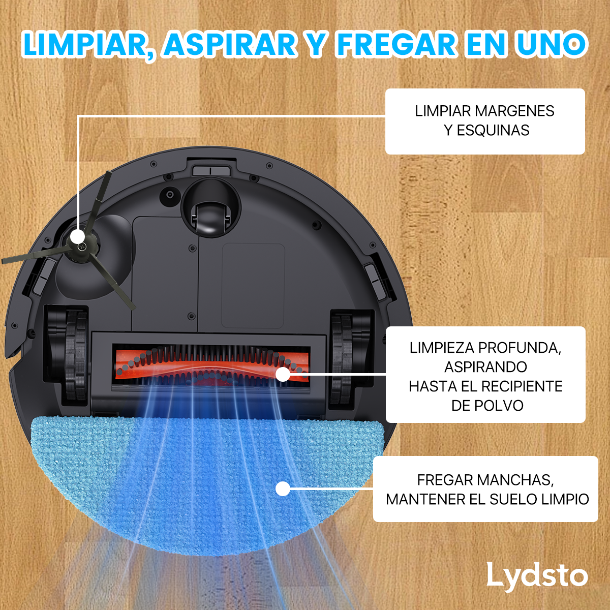 Lydsto R1 EDGE aspiradora y trapeadora robot inteligente con autocarga