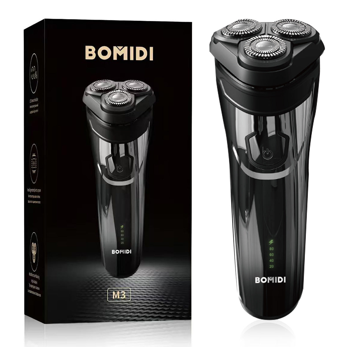Rasuradora para Barba Eléctrica BOMIDI Afeitadora Moderna Recargable