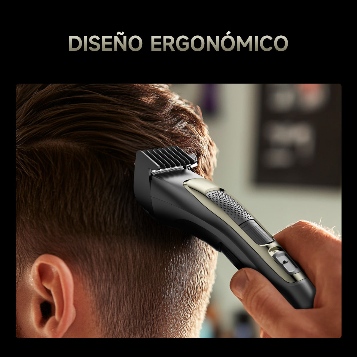 Máquina Para Cabello Eléctrica Fácil De Limpiar Enchen Negro