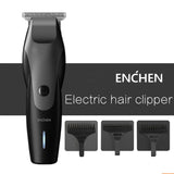 Máquina Cortadora De Cabello Para Hombre Enchen Hummingbird Cortadora De Pelo Y Barba Profesional Cortapelo Sin Cable Para Adultos Negro