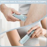 Depiladora Eléctrica 2 En 1, Afeitadora Portátil De 8000 Rpm, Carga Rápida, Para Hombres Y Mujeres, Uso Corporal Completo Azul claro Enchen