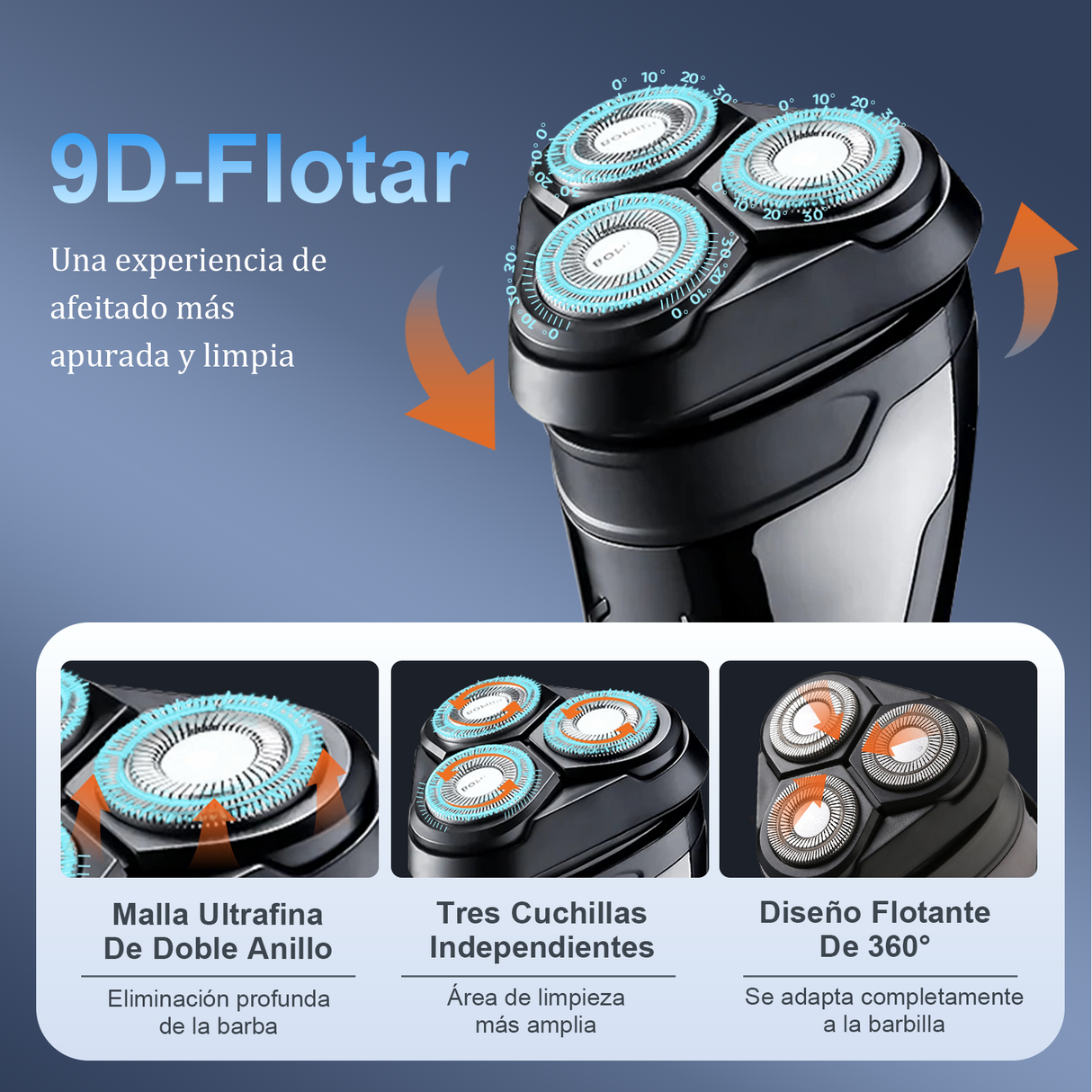 Rasuradora para Barba Eléctrica BOMIDI Afeitadora Moderna Recargable