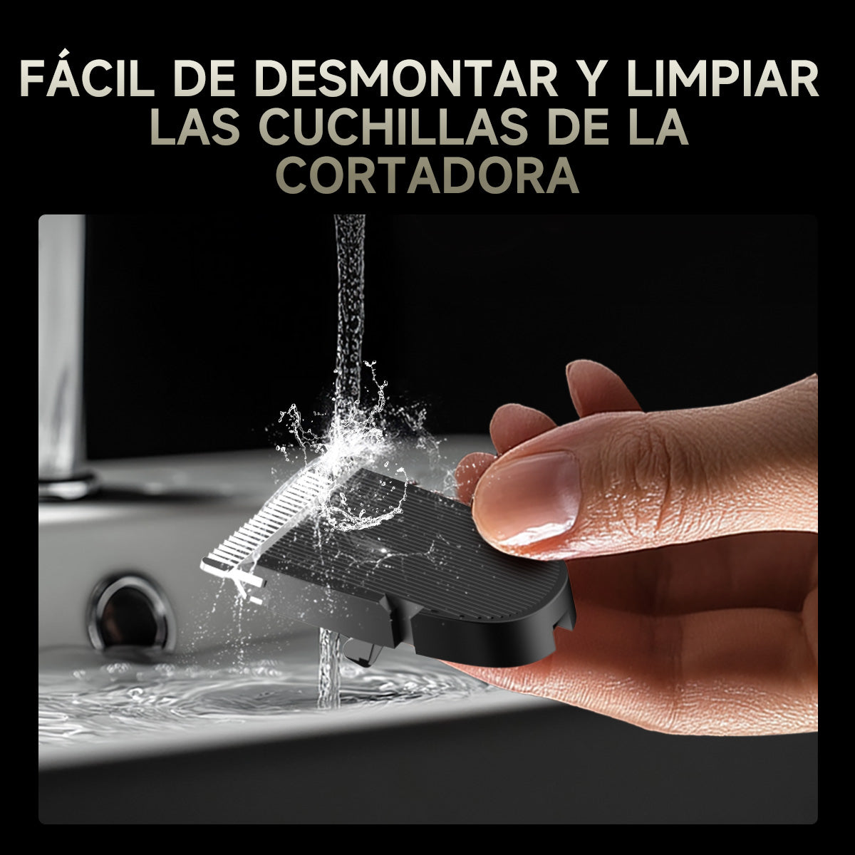 Máquina Para Cabello Eléctrica Fácil De Limpiar Enchen Negro