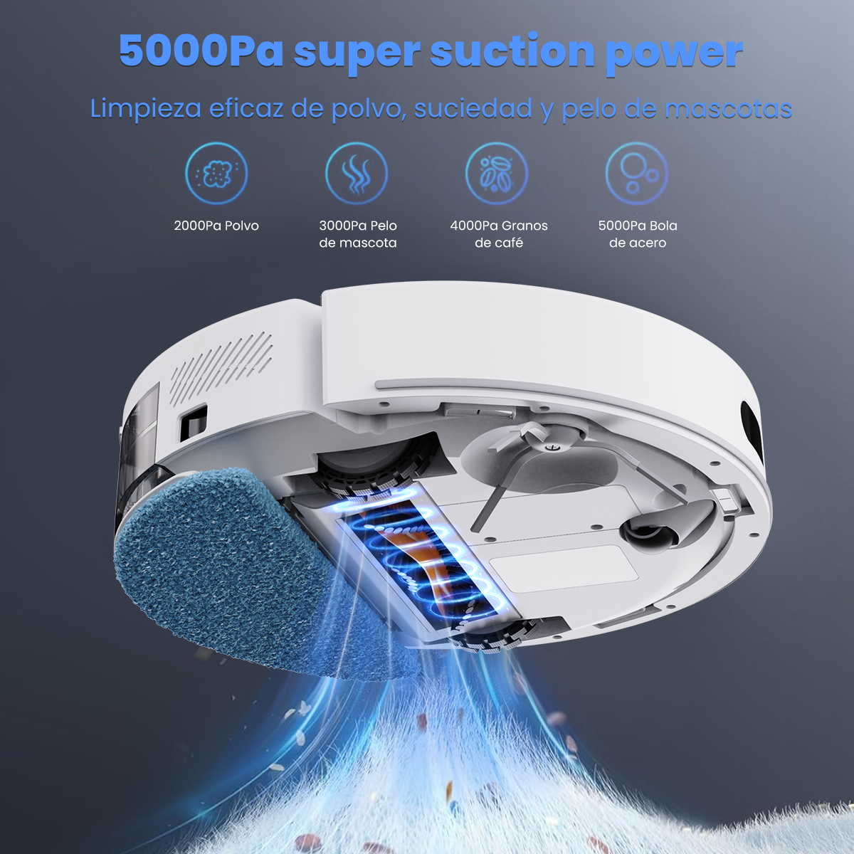 Aspirador y Trapeadora Robot Inteligente Xiaomi Lydsto R1D Edge color Blanco