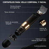 Depiladora Eléctrica 2 En 1, Afeitadora Portátil De 8000 Rpm, Carga Rápida, Para hombres y mujeres, Uso corporal completo Negro Enchen