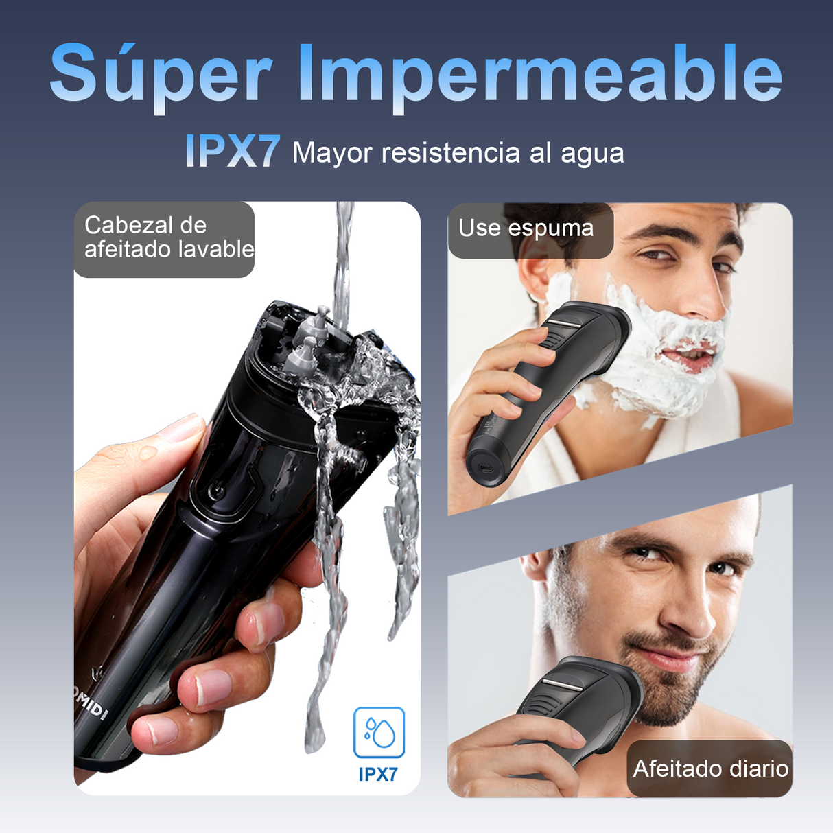 Rasuradora para Barba Eléctrica BOMIDI Afeitadora Moderna Recargable