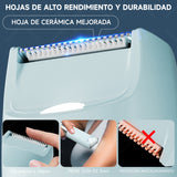 Depiladora Eléctrica 2 En 1, Afeitadora Portátil De 8000 Rpm, Carga Rápida, Para Hombres Y Mujeres, Uso Corporal Completo Azul claro Enchen