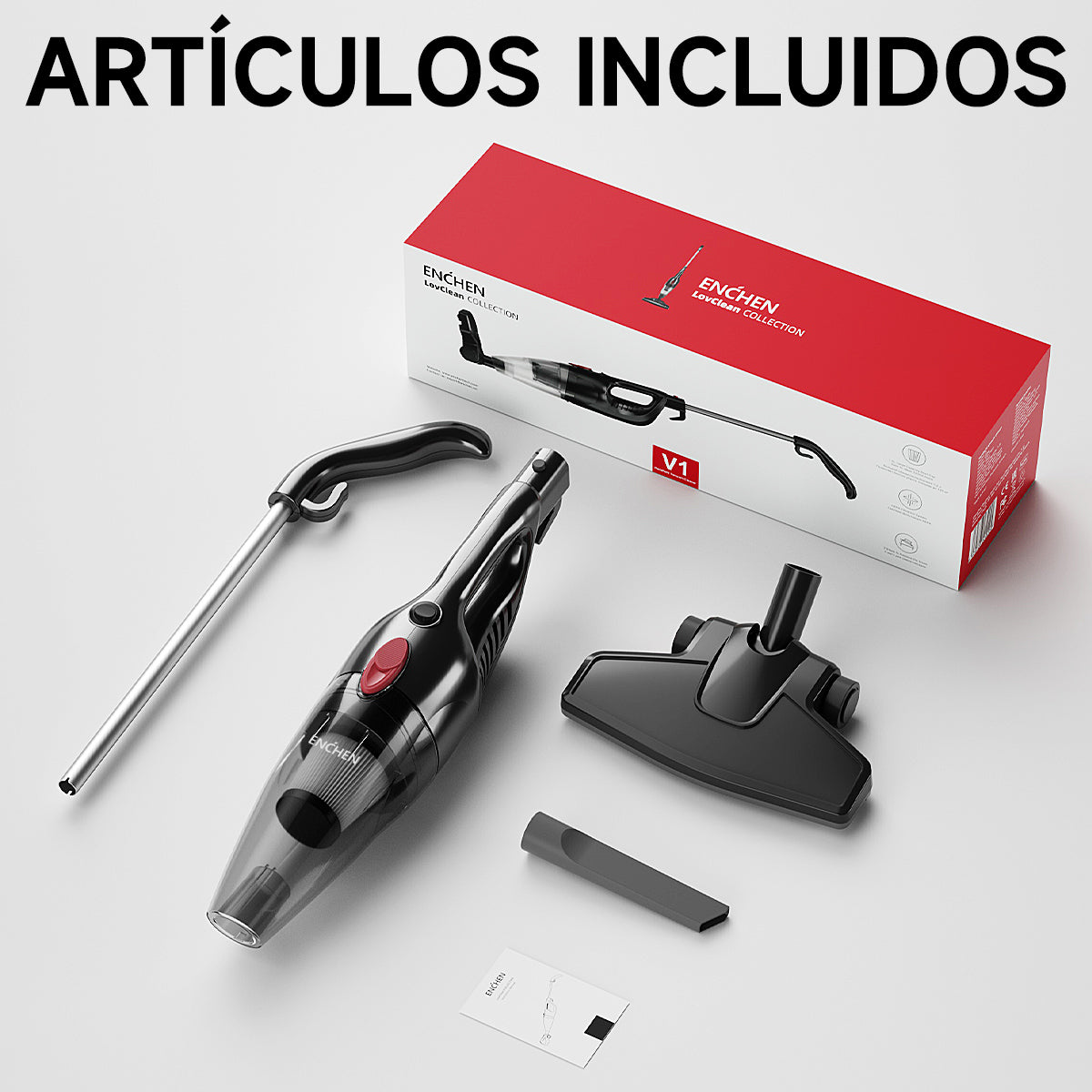 Enchen Multifuncional Aspiradora De Mano 2 En 1, Seca y Húmeda, Con Potencia De 650w, Presión De Succión De 14kpa y Capacidad De 1,2l Para El Hogar Y La Oficina