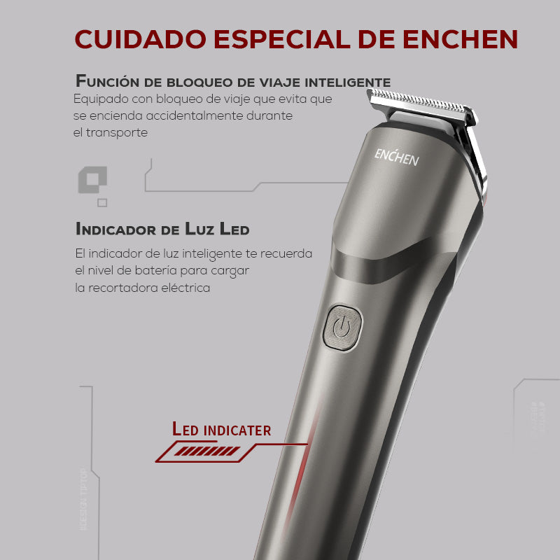 Máquina Para Cortar Cabello Profesional 3 En 1 Enchen Cortadora De Cabello Recargable Por Usb, Adecuado Para Uso Familiar, Barbería