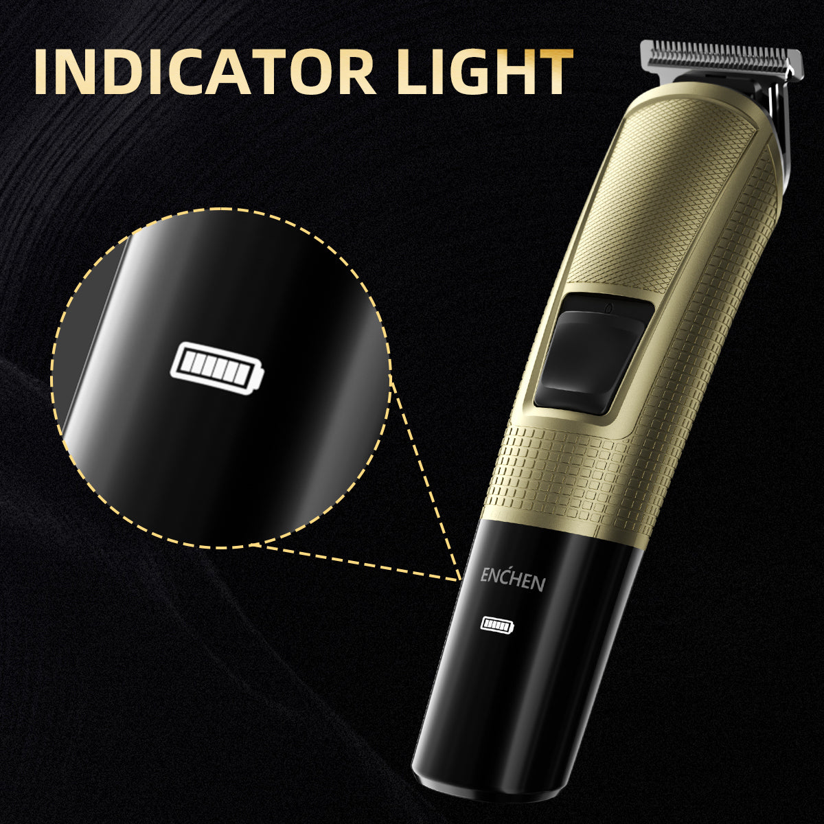 Maquina Cortar Cabello Profesional Trimmer Kit 8 Piezas Recargable Usb 8000 Rpm 1.5 Horas Uso Para Hombre Cabello y Barba ENCHEN Beardo3