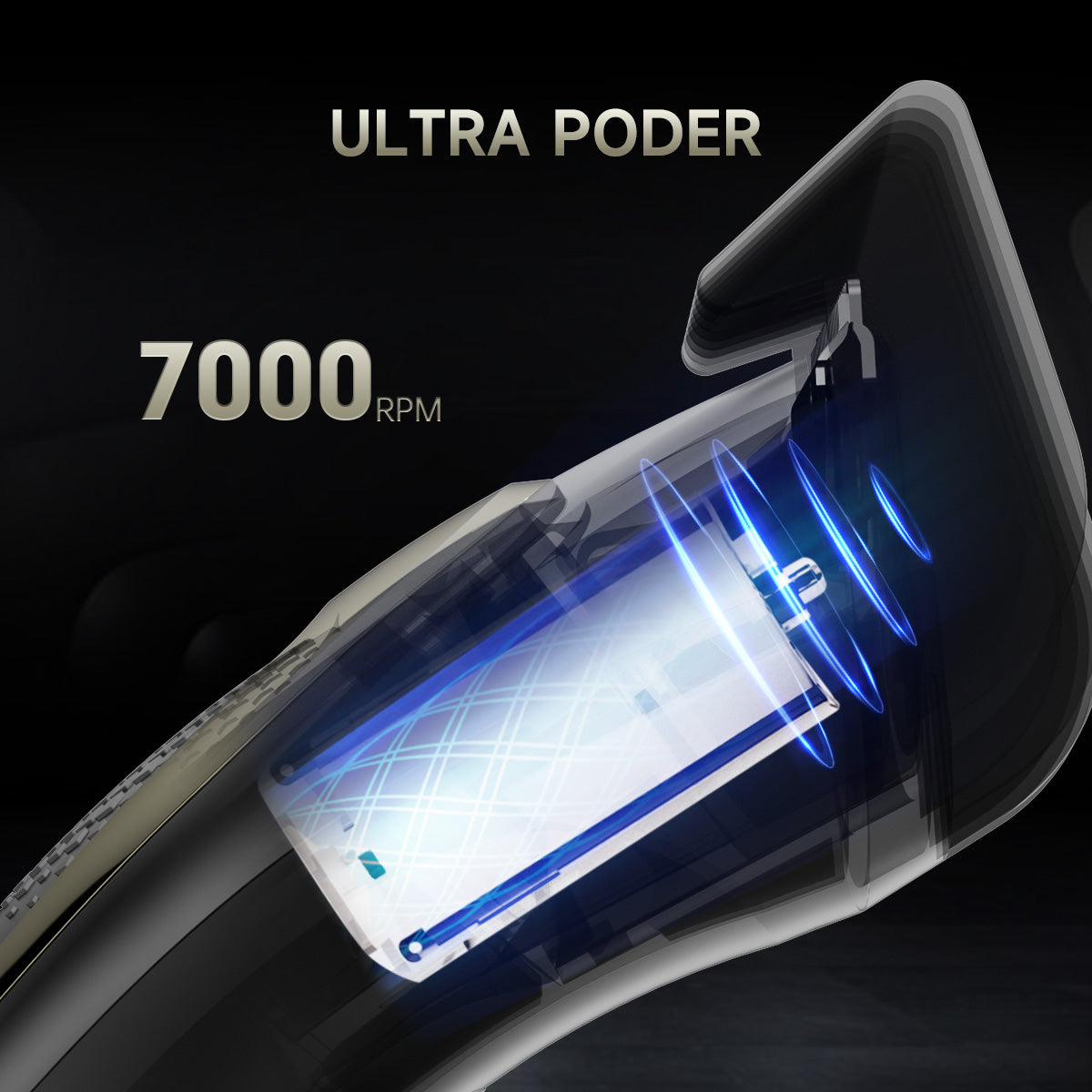 Máquina Para Cabello Eléctrica Fácil De Limpiar Enchen Negro