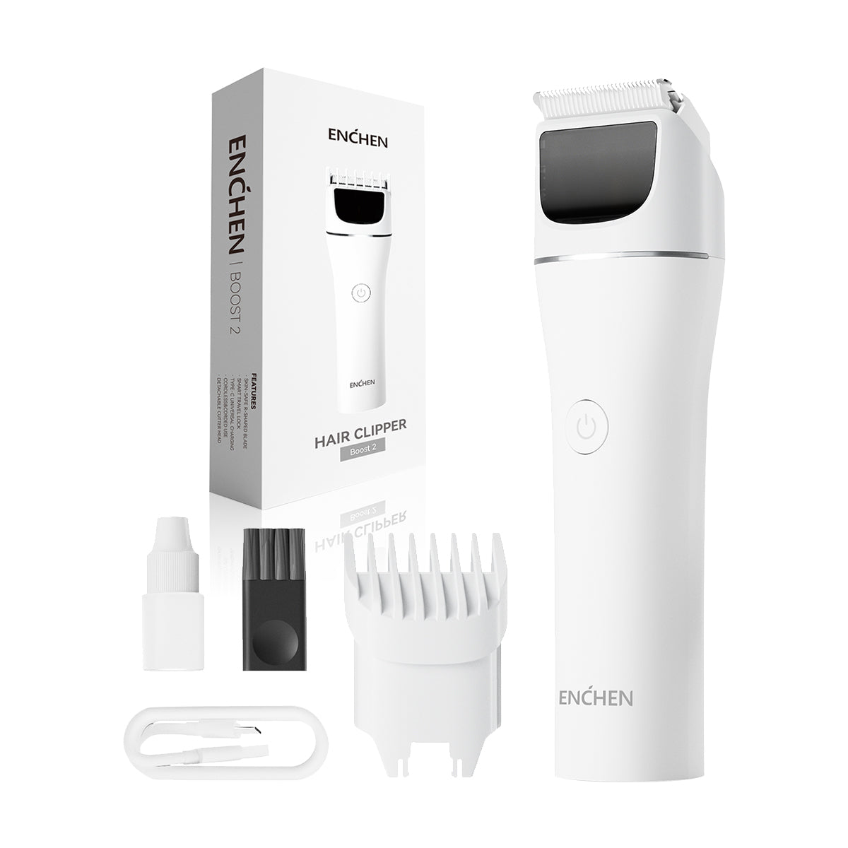 Máquina para cortar cabello profesional Enchen Boost 2 inalámbrica y recargable cortadora de cabello precisa para hombre