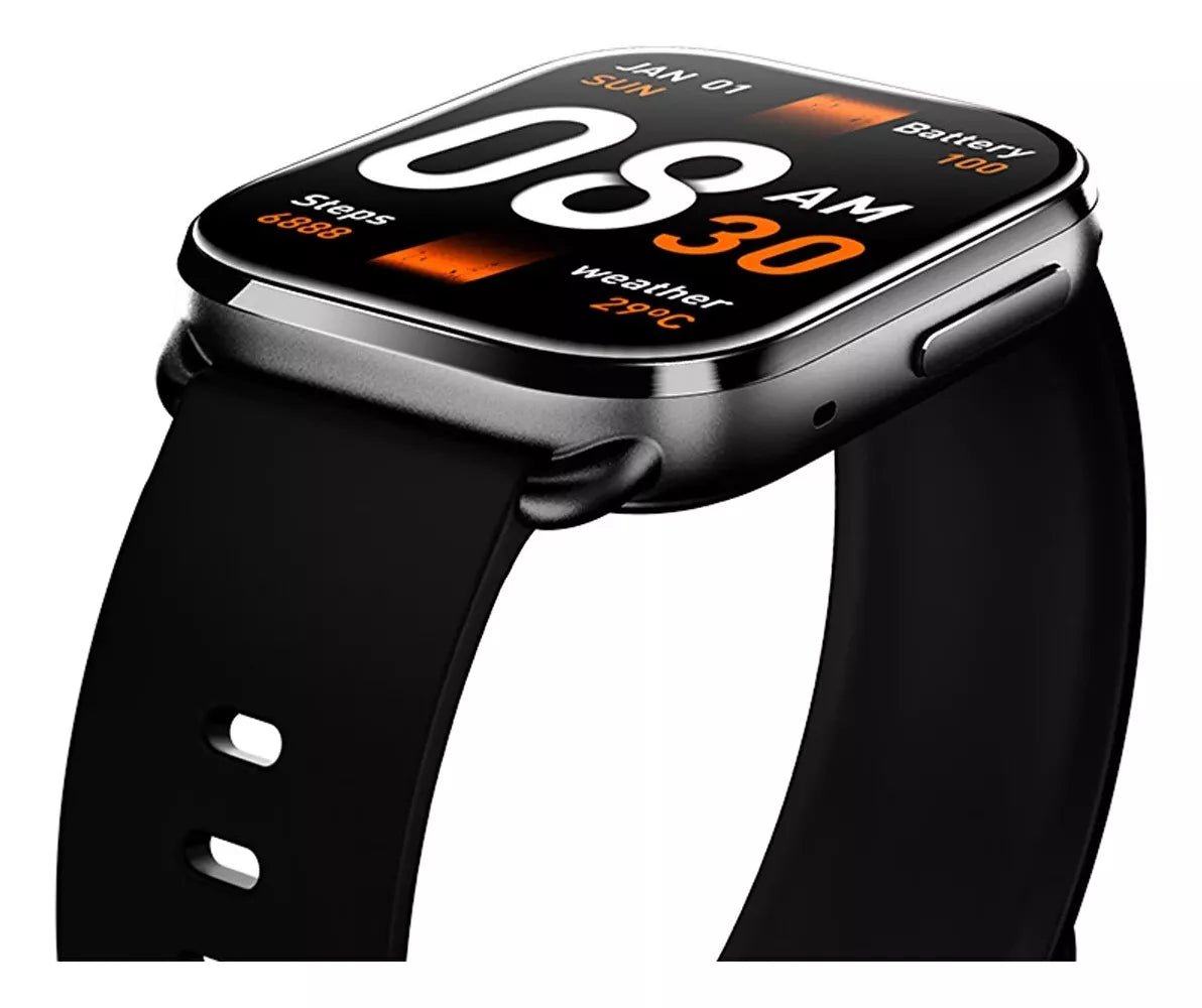 Smartwatch QCY GS S6 2.02" caja negra y bisel gris oscuro