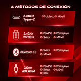 Audífonos Gamer Con Micrófono Bluetooth5.3 OXS G2 Negro - Orro Home Mexico