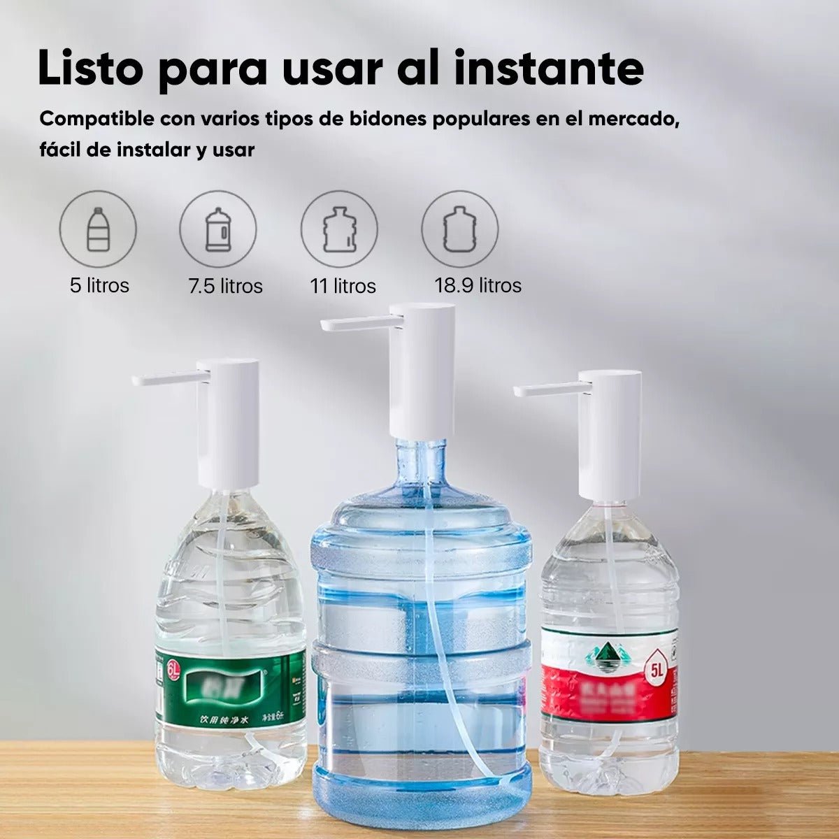 Dispensador De Agua Para Garrafon Lydsto Electrico Bomba De Agua Para Mesa,balde - Orro Home Mexico