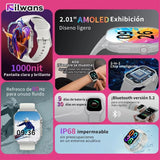 Filwans Gts 2.01 Amoled Pantalla Smartwatch Color Plateado - Orro Home Mexico