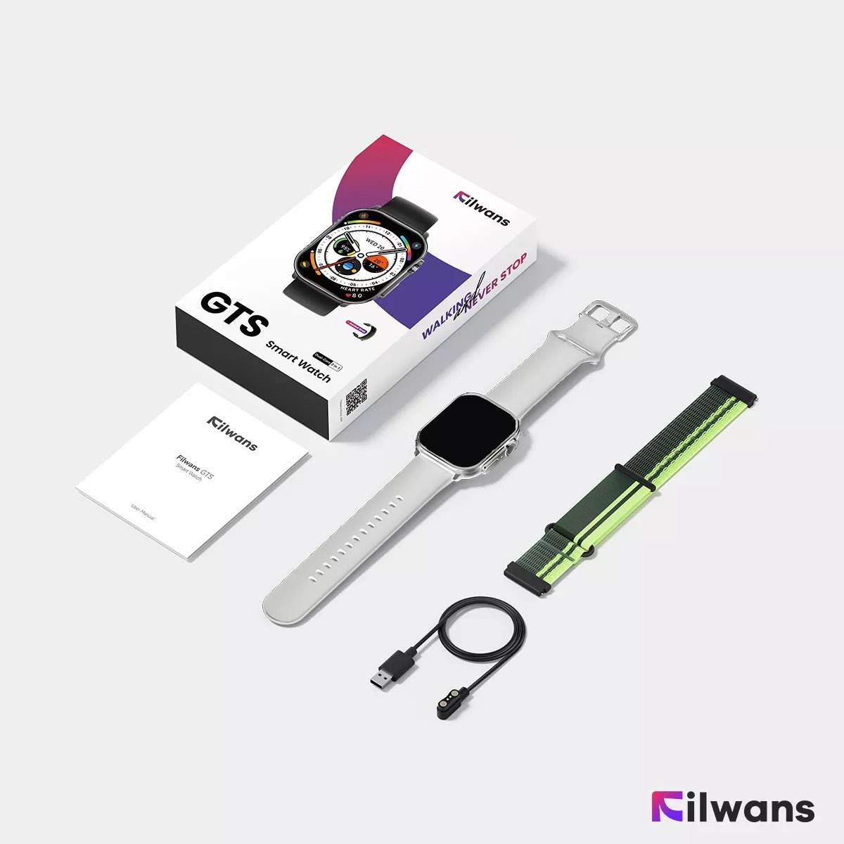 Filwans Gts 2.01 Amoled Pantalla Smartwatch Color Plateado - Orro Home Mexico