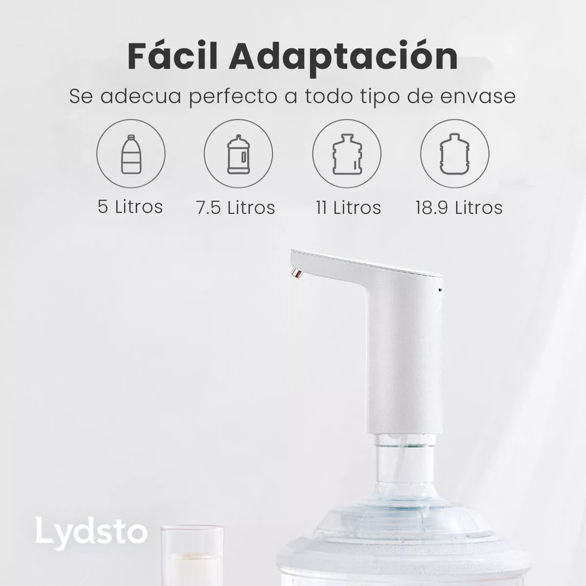 Lydsto Dispensador De Agua Para Garrafon Electrico Bomba De Agua Para Mesa,balde,dosificador de agua - Orro Home Mexico