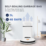 Lydsto R5 Robot Aspiradora y Trapeador Combo con Base de Vaciado Automático HEPA, Aspiradora robótica 3 en 1 con navegación Lidar para 40 días de limpieza, color blanco - Orro Home Mexico